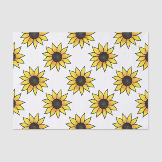 Sonnenblumenmuster Seidenpapier (Vorderseite)