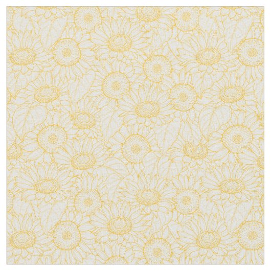 Sonnenblumenmuster Stoff (Nahaufnahme)