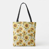 Sonnenblumenmuster Tasche (Rückseite)