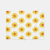 Sonnenblumenmuster tropischer botanischer Frühling Fleecedecke (Vorderseite (Horizontal))