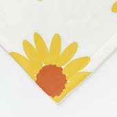 Sonnenblumenmuster tropischer botanischer Frühling Fleecedecke (Ecke)