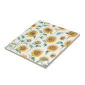 Sonnenblumenmuster Wasserfarbe Botanisch Fliese (Seite)