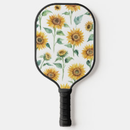Sonnenblumenmuster Wasserfarbe Pickleball Schläger