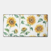Sonnenblumenmuster Wasserfarbe Schreibtischunterlage (Vorderseite)