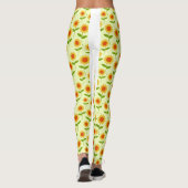Sonnenblumenmuster wiederholen leggings (Rückseite)