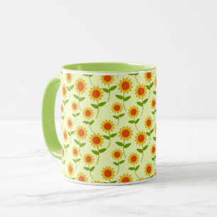 Sonnenblumenmuster wiederholen tasse