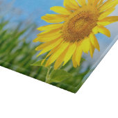 Sonnenblumenname Personalisiert Schneidebrett (Ecke)