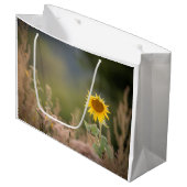 Sonnenblumennatur-Foto Große Geschenktüte (Vorderseite Schrägansicht)