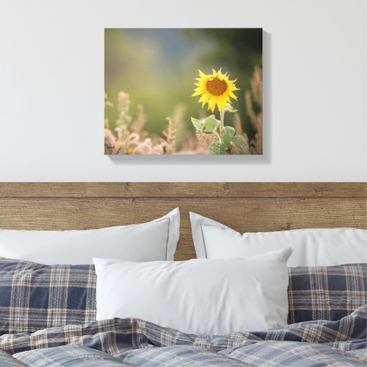 Sonnenblumennatur-Foto Leinwanddruck (Insitu (Schlafzimmer))