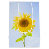 Sonnenblumennatur-Foto Mittlere Geschenktüte (Rückseite)