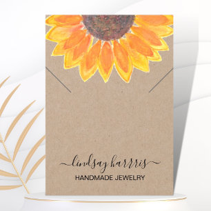 Sonnenblumennecklace Juwelier-Display-Karte
