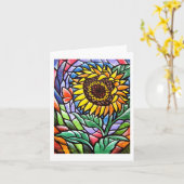 Sonnenblumennotecard Karte (Gelbe Blume)