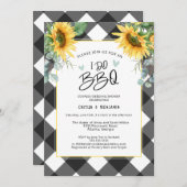 Sonnenblumenpaare, die ich mache GRILLEN Brautpart Einladung (Vorne/Hinten)