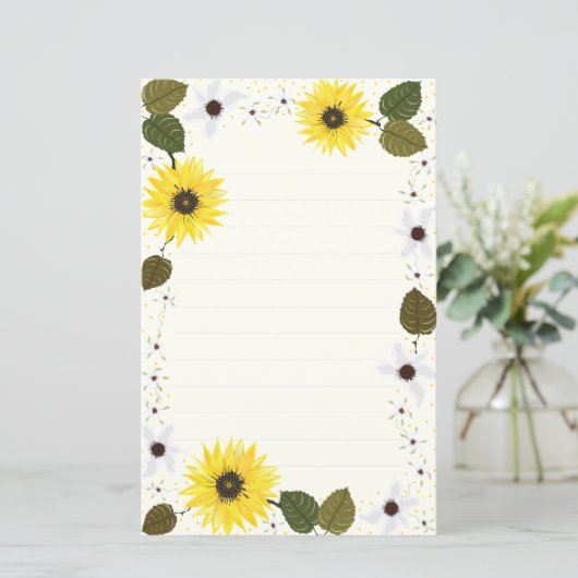 Sonnenblumenpapier (Stehend Vorderseite)