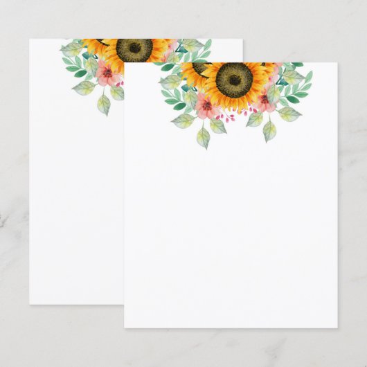 Sonnenblumenpapier (Vorne/Hinten)