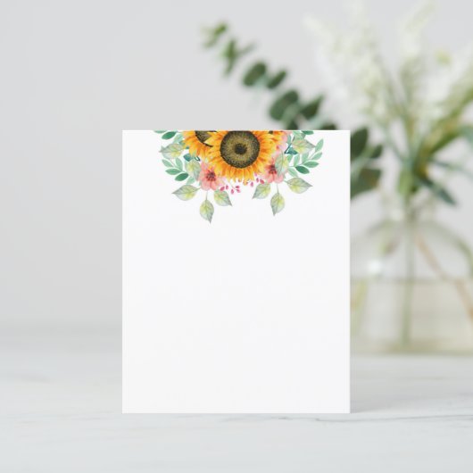 Sonnenblumenpapier (Stehend Vorderseite)