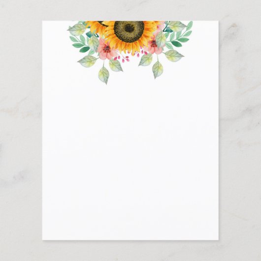 Sonnenblumenpapier (Rückseite)