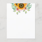 Sonnenblumenpapier (Vorderseite)