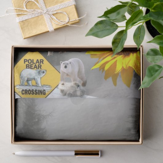 Sonnenblumenpapier für den Polarbär Seidenpapier (Geschenk)