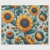 Sonnenblumenpapier Geschenkpapier (Flach)