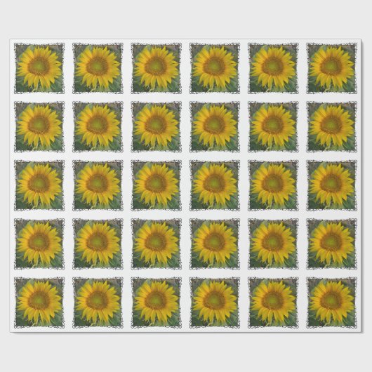 Sonnenblumenpapier Geschenkpapier (Flach)
