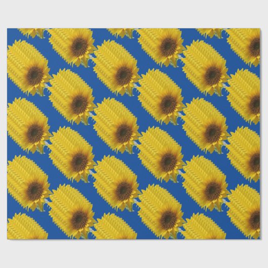 Sonnenblumenpapier Geschenkpapier (Flach)