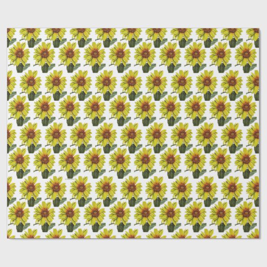 Sonnenblumenpapier Geschenkpapier (Flach)