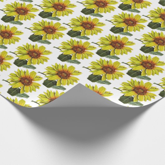 Sonnenblumenpapier Geschenkpapier (Ecke)