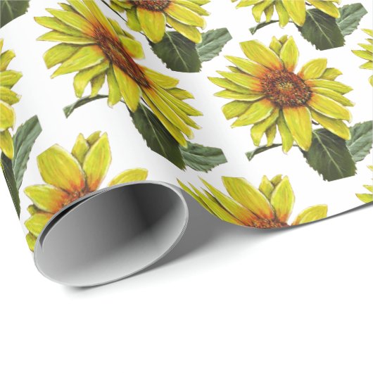 Sonnenblumenpapier Geschenkpapier (Rolleneckpunkt)