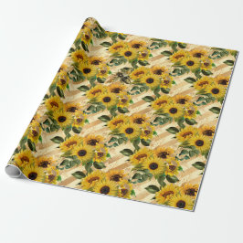 Sonnenblumenpapier Geschenkpapier