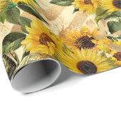 Sonnenblumenpapier Geschenkpapier (Rolleneckpunkt)