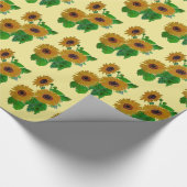 Sonnenblumenpapier Geschenkpapier (Ecke)
