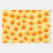 Sonnenblumenpapier mit flachem Set von 3 Geschenkpapier Set (Vorderseite 3)