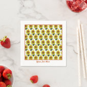 Sonnenblumenpapier Napkins - Fakultative Personali Serviette (Beispiel)