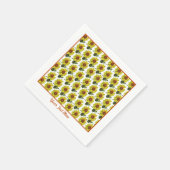 Sonnenblumenpapier Napkins - Fakultative Personali Serviette (Ecke)