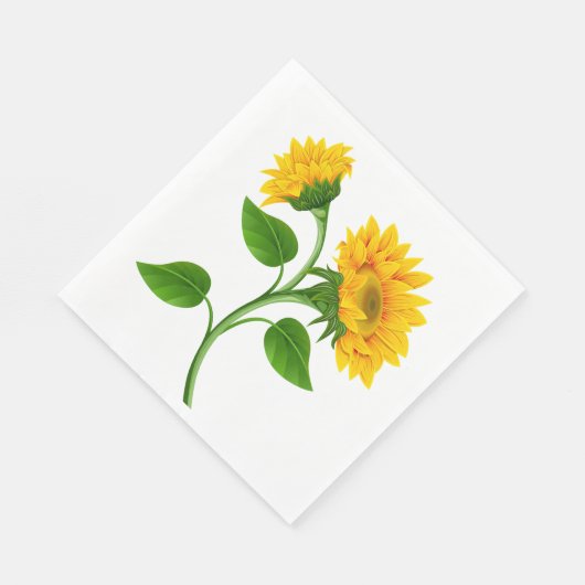 Sonnenblumenpapier Napkins Serviette (Ecke)