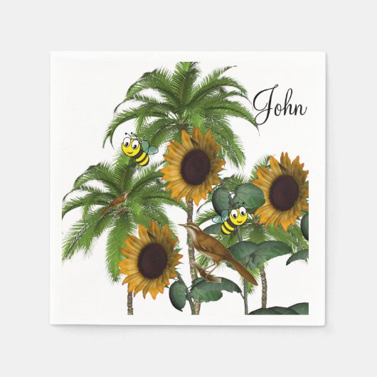 Sonnenblumenpapier Napkins Serviette (Vorderseite)