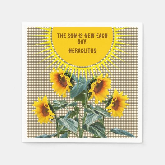 Sonnenblumenpapier Party Napkins Serviette (Vorderseite)