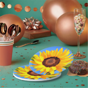 Sonnenblumenpapier-Teller Pappteller