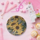 Sonnenblumenpapier-Teller Pappteller (Party)