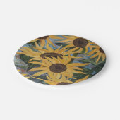 Sonnenblumenpapier-Teller Pappteller (Schrägansicht)