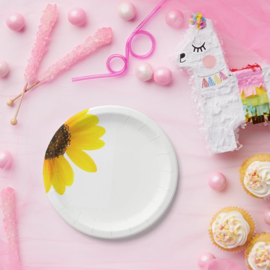 Sonnenblumenpapier-Teller Pappteller (Party)