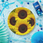 Sonnenblumenpapier-Teller Pappteller (Party)
