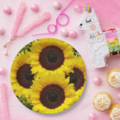 Sonnenblumenpapier-Teller Pappteller (Party)