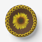 Sonnenblumenpapiere Pappteller (Vorderseite)
