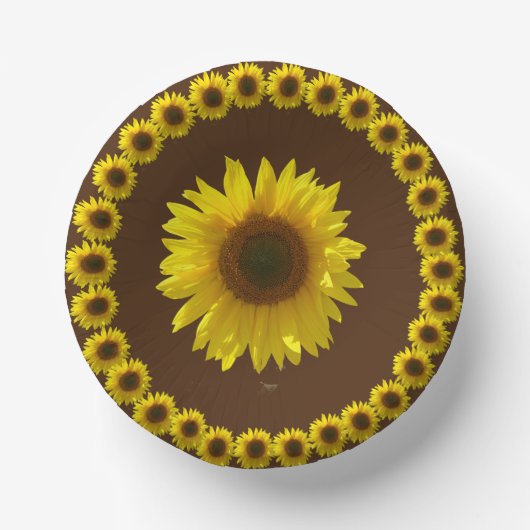 Sonnenblumenpapiere Pappteller (Vorderseite)