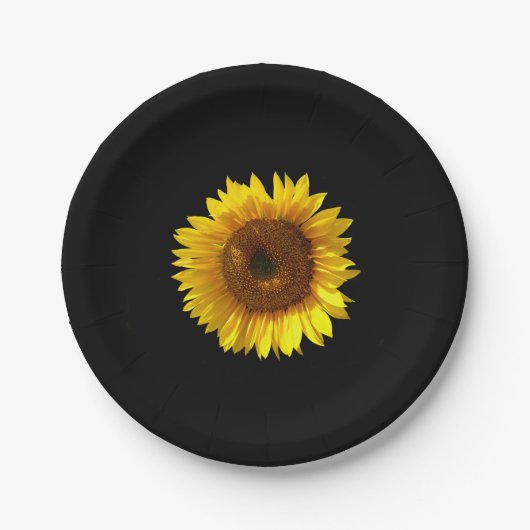 Sonnenblumenpapierplatte Pappteller (Vorderseite)