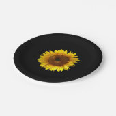 Sonnenblumenpapierplatte Pappteller (Schrägansicht)