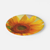 Sonnenblumenpapierplatte Pappteller (Schrägansicht)