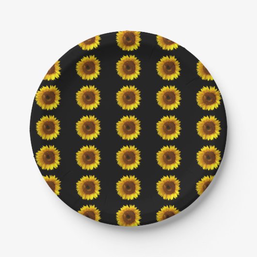 Sonnenblumenpapierplatte Pappteller (Vorderseite)